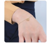 Gold Plated Snowflake Silver Bracelet BRS-192-GP